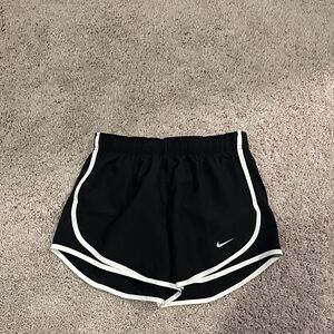Nike Black Women's Running Shorts with White Piping